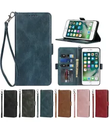 ★Eastwave アイフォン 6S Plus カバー for iPhone 6 Plus ケース 手帳型 for iPhone 6Splus case for iPhone 6plus カバー ストラップ付き PU皮革 カード収納 横置きスタンド —ネイビー