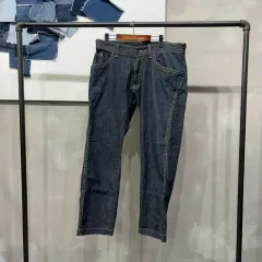 (36インチ) Calvin Klein カルバン・クライン CK カジュアル スティッチ ストレッチ 生デニム インディゴブルーデニム デニムパンツ