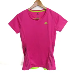 アディダス 半袖Ｔシャツ クライマクール スポーツウエア トップス レディース Lサイズ ピンク adidas 【中古】