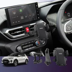 ライズ・ロッキー専用スマホホルダー 360度回転 ワンタッチクリップ 携帯ホルダー スマホスタンド