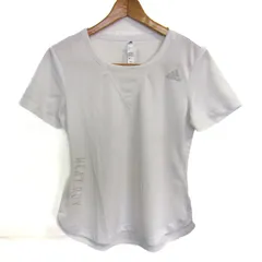 アディダス 半袖Ｔシャツ ロゴT スポーツウエア トップス 白 レディース OTサイズ ホワイト adidas 【中古】