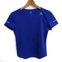 アディダス 半袖Ｔシャツ ロゴT クライマライト スポーツウエア トップス 白 レディース Mサイズ ブルー adidas 【中古】