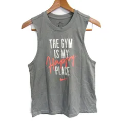 ナイキ タンクトップ ノースリーブ シャツ ドライフィット トップス レディース Sサイズ グレー NIKE 【中古】