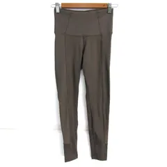 リーボック レギンスパンツ ストレッチ スポーツウエア ボトムス レディース Mサイズ ブラウン Reebok 【中古】