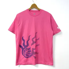 デサント 半袖Ｔシャツ プリントT スポーツウエア トップス メンズ Mサイズ ピンク×ネイビー DESCENTE 【中古】