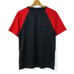 ナイキ 半袖Ｔシャツ ロゴT ドライフィット スポーツウエア トップス 黒 赤 メンズ Mサイズ ブラック×レッド NIKE 【中古】