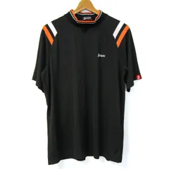 スリクソン 半袖Tシャツ 大きいサイズ ゴルフウエア トップス 黒 メンズ LLサイズ ブラック×オレンジ×ホワイト SRIXON 【中古】