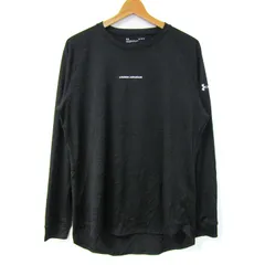 アンダーアーマー 長袖Ｔシャツ スポーツウエア トップス 黒 メンズ LGサイズ ブラック UNDER ARMOUR 【中古】