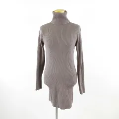 グレイル GRL タートルネックリブニットミニワンピース 長袖 モカ 茶 M *A261