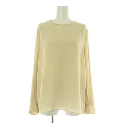 ボールジー BALLSEY トゥモローランド 20AW ポリエステルシフォン プリーツスリーブブラウス 長袖 プルオーバー 36 ライトベージュ /MY ■OS