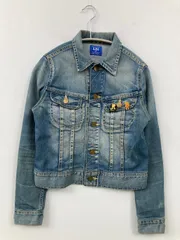 Lee デニムジャケット S ブルー 無地 ワンポイント ボタン留め フードなし