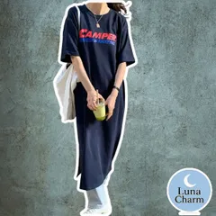 ワンピース チュニック Tシャツ ロング丈 韓国 レディース オルチャン 肩落ち カジュアル フリーサイズ (z)