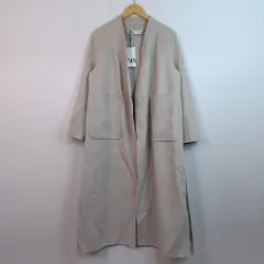 ZARA ザラ ウールコート 無地 ベージュ Sサイズ レディース 古着 シンプル モード