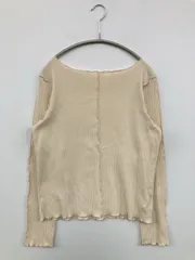 w closet ニット/セーター F アイボリー コットン プラスチック 無地 ミドル丈 長袖 ボートネック