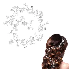 【特価商品】髪飾り ヘッドドレス ウェディング ヘアアクセサリー 結婚式 カチューシャ パール ラインストーンヘアバンド 髪留め 女の子 ヘッドドレス 子供 花嫁 花冠 クラウン フラワー ヘアバンド パーティー 発表会 入学式 卒業式 シルバー