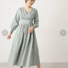 エヌナチュラルビューティーベーシック カシュクールワンピース コットン レースアップ