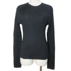 ユニクロ UNIQLO :C タグ付き 24AW 3Dメリノブレンドリブセーター 251-471666 ニット 長袖 プルオーバー M 紺 ネイビー /X