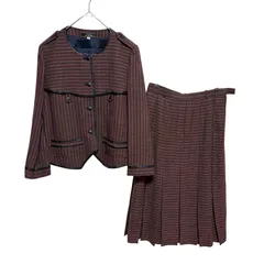 Leilian レリアン セットアップ ジャケット スカート 9号 M相当 キュプラ裏地 日本製 上品 クラシック