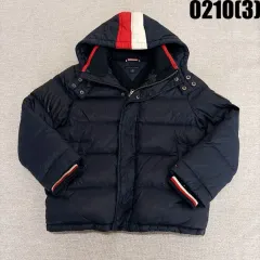 XS Tommy Hilfiger トミーヒルフィガー キッズ ネイビー ダウン アウター 0210(3)