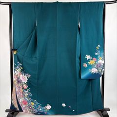 振袖 ラメ刺繍 グリッター箔 銀通し 身丈173cm 撥水加工済 HKT040 