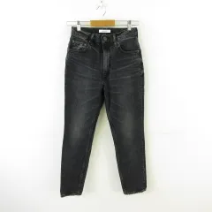 マウジー MOUSSY デニムパンツ ジーンズ ロング 黒 24 *T689