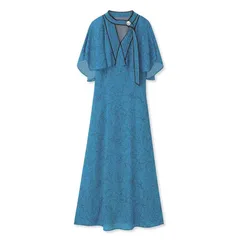 [スナイデル] ケープフリルパイピングプリントワンピ 1