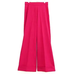 スタイリスト パンツ ボトムス ワイド バギー リネン混 レディース Fサイズ ピンク stylist 【中古】