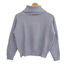 オリーブデオリーブ セーター トップス 長袖 タートルネック ニット レディース ﾌﾘｰサイズ 水色 OLIVE des OLIVE 【中古】