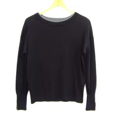 アンタイトル ニット トップス 長袖 クルーネック シルク混 レディース 2サイズ ブラック UNTITLED 【中古】