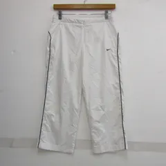 ナイキ クロップドパンツ ボトムス サイドライン スポーツウエア レディース Sサイズ ホワイト NIKE 【中古】