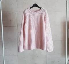 ライトピンク ルーズフィット ニット