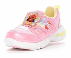 【moonstar】AP C181 PINK 光る靴 ムーンスター ピンク アンパンマン 子供靴 抗菌防臭 キッズ シューズ LED 女の子 ドキンちゃん コキンちゃん