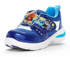 【moonstar】AP C181 BLUE 光る靴 ムーンスター ブルー アンパンマン 子供靴 抗菌防臭 キッズ シューズ LED ドキンちゃん バイキンマン