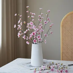 【新品】 himsyuden 桜の花 造花 4本セット 桃の花枝 桜の枝 枯れない花 人工桜 ブーケ 人気 フラワーアレンジメント バレンタインデー飾り 春の花 春の雰囲気 ひな祭り 桃の節句 撮影小道具 結婚式 玄関 部屋飾り 店舗装飾用 0