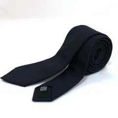 DIOR ディオール ネクタイ ダークネイビー ドット柄 シルク