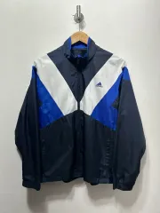 アディダス ウィンドブレーカー ブルー / 白 バイカラー 160