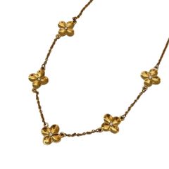 希少】MOSCHINO モスキーノ ヴィンテージ フラワーネックレス ゴールド 