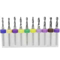 【特価商品】2.1-3.0mm PCBドリルビット 極細ドリルビット マイクロドリルビット 10本セット SMT 超硬 耐摩耗性 精密ドリルビット 装飾品 彫刻 プリント基板 真珠 穴あけ用 収納便利 収納ボックス付き (2.1-3.0MM)