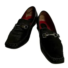 TRUSSARDI トラサルディ レディース ローファー 25cm ブラック バックル付き ファー×エナメル 異素材のサムネイル