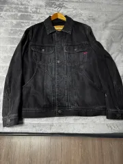 DIESEL ロゴ ブラックデニム ジャケット m