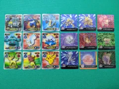 右9枚 Artbox Pokémon Action Flipz Series レンチキュラーカード、左9枚 シール列伝 3Dシリーズ