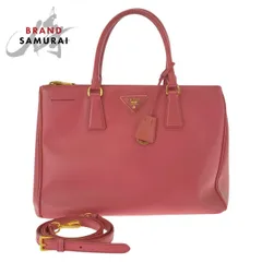 PRADA プラダ サフィアーノ ピンク ゴールド金具 レザー トートバッグ ハンドバッグ ショルダーバッグ 2WAY レディース 502162【中古】