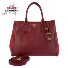 PRADA プラダ サフィアーノ レッド ゴールド金具 レザー トートバッグ ハンドバッグ ショルダーバッグ 2way レディース 503514【中古】