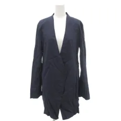 セオリー Theory 17AW ラップコート コート リネン混 8 紺 ネイビー Vネック /YJ ■TC