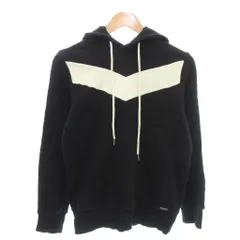 ディーゼル DIESEL パーカー フーディ プルオーバー S 黒 ブラック 白 ホワイト /YJ ■ECT