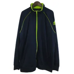 アディダス adidas トラックジャケット ロゴプリント 紺 ネイビー XO 大きいサイズ