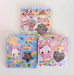 ふわふわラビちゃん ANIMAL ガラスアルファベットステッカー セット