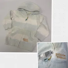 【BABY】gelato Pique ボーダー 長袖パーカー size70～80