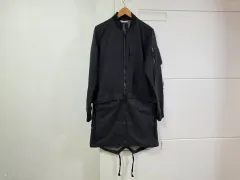 ZARA フィッシュテールパーカ ジャケット ブラック アシンメトリー ロング丈 メンズ M