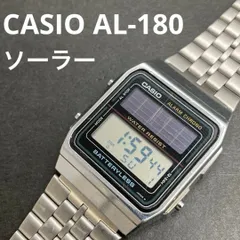 CASIO AL-180 デジタル ソーラー ALARM CHRONO BATTERYLESS カシオ アラーム クロノ バッテリーレス ヴィンテージ QZクォーツ腕時計 【稼働するが、バッテリー弱っている】